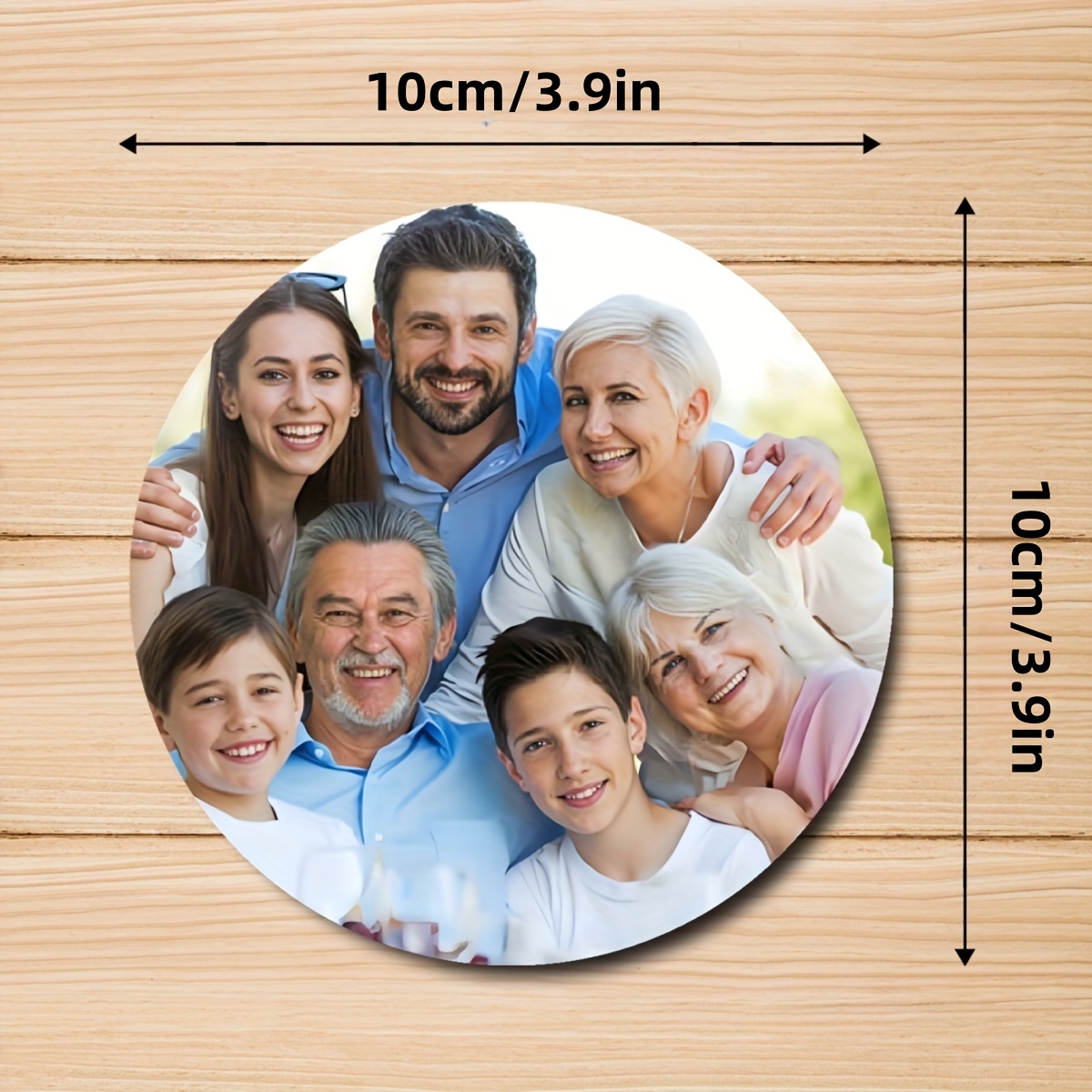 6pcs Custom Round Wooden Coasters with Photo Patterns